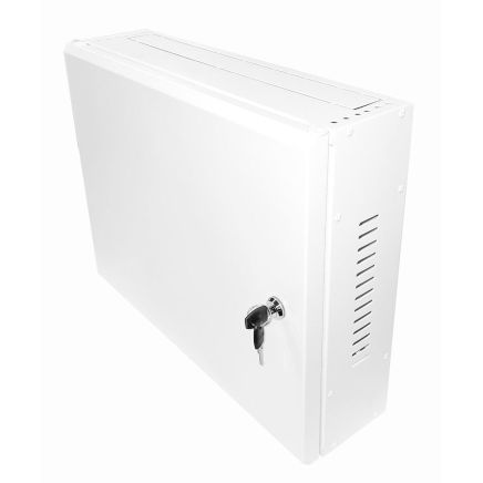 2U 19 Low Profile Vertical Wall Mount Network Cabinet 400 Style-White