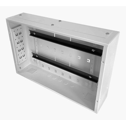 Universal 350 Style Cab - 2 way DIN  (2x 22 Module Dins) / 2u Wall Cabinet-350 Style - Grey