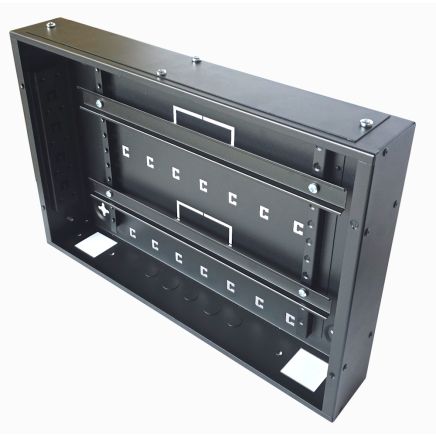 Universal 350 Style Cab - 2 way DIN  (2x 22 Module Dins) / 1u Wall Cabinet-350 Style - Black