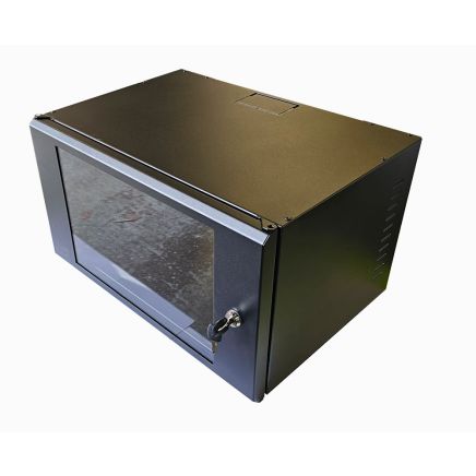 6U 19 Data Rack / Patching Network Cabinet 375mm Deep Black