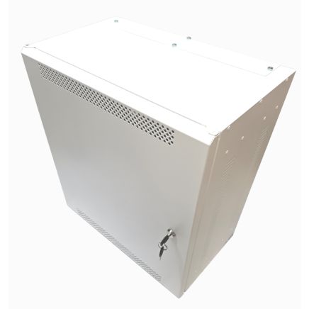 6U 19" Low Profile Adjustable Vertical Mount - Wall Mount Network / Server  Cabinet 600mm Deep-White