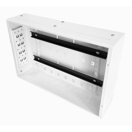 Universal 350 Style Cab - 2 way DIN  (2x 22 Module Dins) / 2u Wall Cabinet-350 Style - White