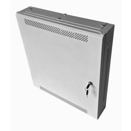 1U 19" Adjustable Low Profile Vertical Mount - Wall Mount Network / Server Cabinet 500mm Deep - Grey