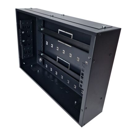 Universal 350 Style Cab - 2 way DIN  (2x 22 Module Dins) / 2u Wall Cabinet-350 Style - Black