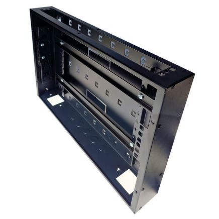 Universal 350 Style Cab - 2 way DIN  (2x 22 Module Dins) / 1u Wall Cabinet-350 Style - Black