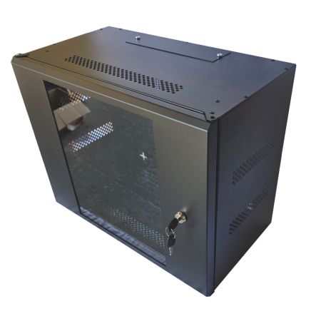 9U 19 inch Data Cabinet Rack / Patching Network Cabinet 300mm Deep Black