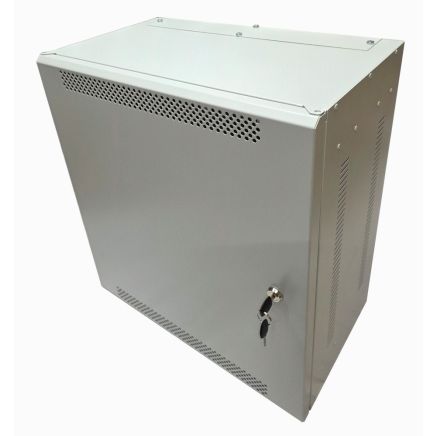 6U 19" Low Profile Adjustable Vertical Mount - Wall Mount Network / Server  Cabinet 600mm Deep - Grey