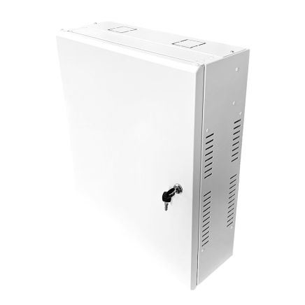 3U 19 Low Profile Vertical Wall Mount Network Cabinet 600 Style - White