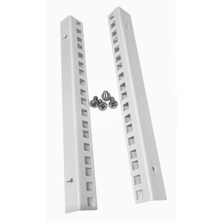 6U 19 inch 450mm Deep Internal Adjustable Rail for Open Wall Mount Frame Network/Data Rack -White