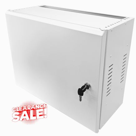 4U 19" Low Profile Vertical Mount - Wall Mount Network / Server Cabinet - 400 Style - White