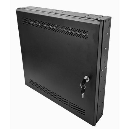 1U 19 Low Profile Vertical Wall Mount Network Cabinet 500 Style