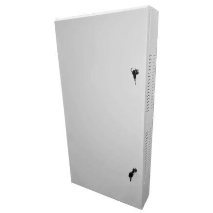 2U 19 Low Profile Vertical Wall Mount Network Cabinet 1000 Style Light Grey