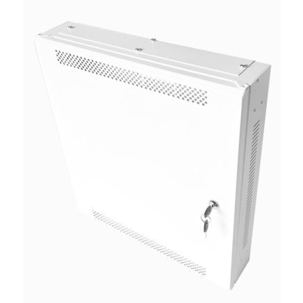 1U 19" Low Profile Vertical Mount - Wall Mount Network / Server Cabinet 600mm Deep - White