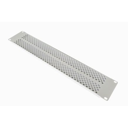 2U 19 inch Perforated Ventilation Mesh Panel-White