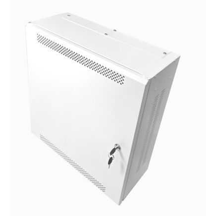 4U 19" Low Profile Vertical Mount - Wall Mount Network / Server Cabinet - 600mm Deep - White