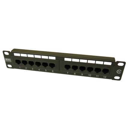 1u CAT 5E 12 Port 10 inch Patch Panel