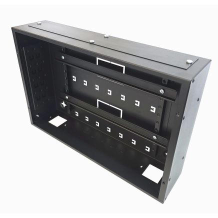 Universal 350 Style Cab - 2 way DIN  (2x 22 Module Dins) / 2u Wall Cabinet-350 Style - Black