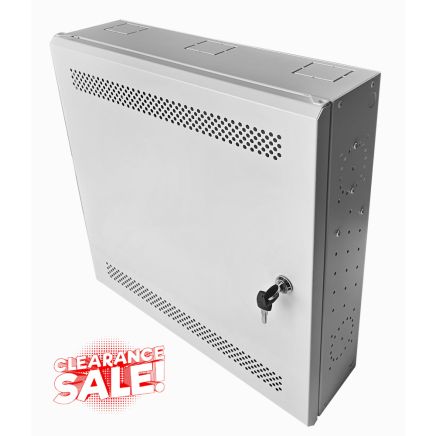 2U 19" Low Profile Vertical Mount - Wall Mount Network / Server Cabinet 500mm Deep - Grey