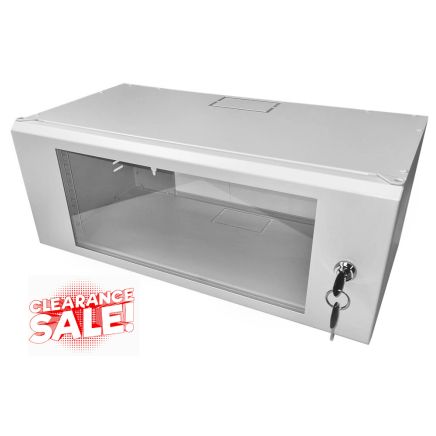 4U 19 inch Data Cabinet Rack / Patching Network Cabinet 375mm Deep Grey
