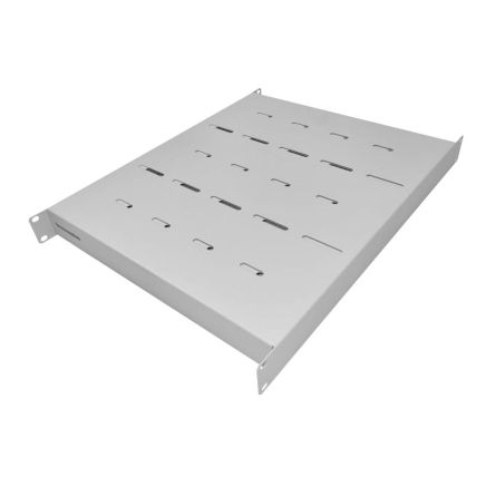 1U 19 inch Heavy Duty Adjustable Rack Mount Shelf(2 part) 350mm 550mm Light Grey