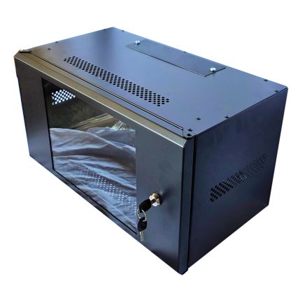6U 19 inch Data Cabinet Rack / Patching Network Cabinet 300mm Deep Black