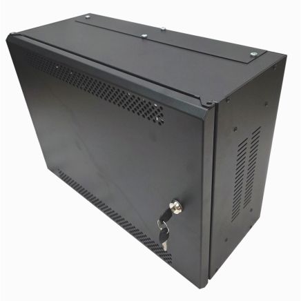 4U 19" Adjustable Low Profile Vertical Mount - Wall Mount Network / Server Cabinet - 400 Style - Black