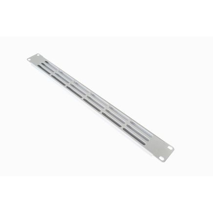 1U 19 inch Rack Mount Vented Slotted Blanking Plate-White