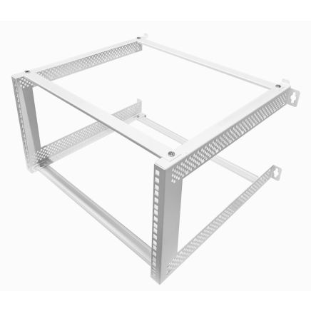 6U 19 inch Open Wall Mount Frame Network/Data Rack 450mm Deep-White