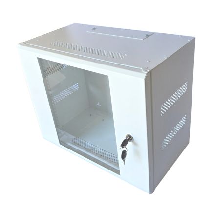 9U 19 inch Data Cabinet Rack / Patching Network Cabinet 300mm Deep White