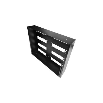 9u 19 inch Shallow Wall Mount Rack Box - 100mm Deep - Black
