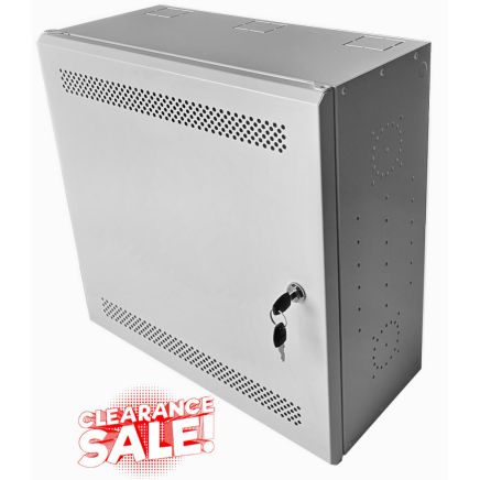 4U 19" Low Profile Vertical Mount - Wall Mount Network / Server Cabinet - 500mm Deep - Grey