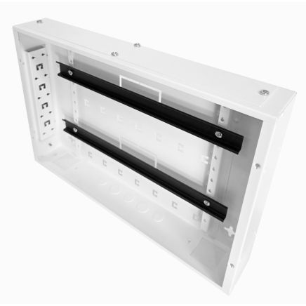 Universal 350 Style Cab - 2 way DIN  (2x 22 Module Dins) / 1u Wall Cabinet-350 Style - White