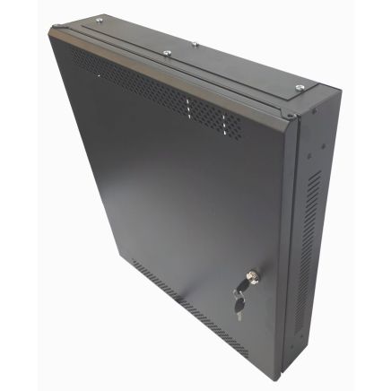 1U 19" Low Profile Vertical Mount - Wall Mount Network / Server Cabinet 600mm Deep - Black