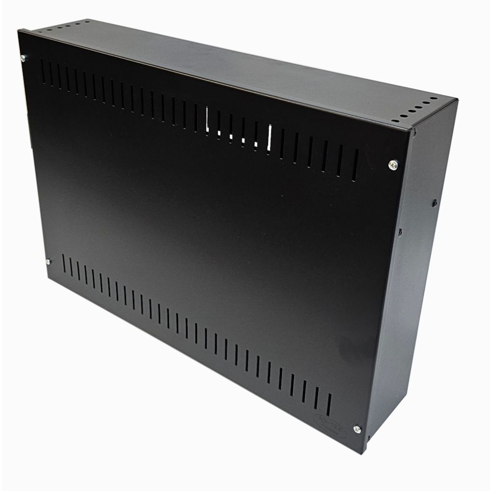 2U 19 inch Vertical Wall Mount Network Enclosure-Cabinet, Black