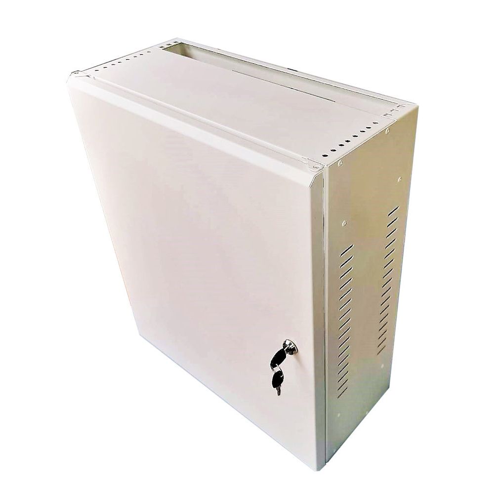 4U 19 Low Profile Vertical Wall Mount Network Cabinet 600 Style-White