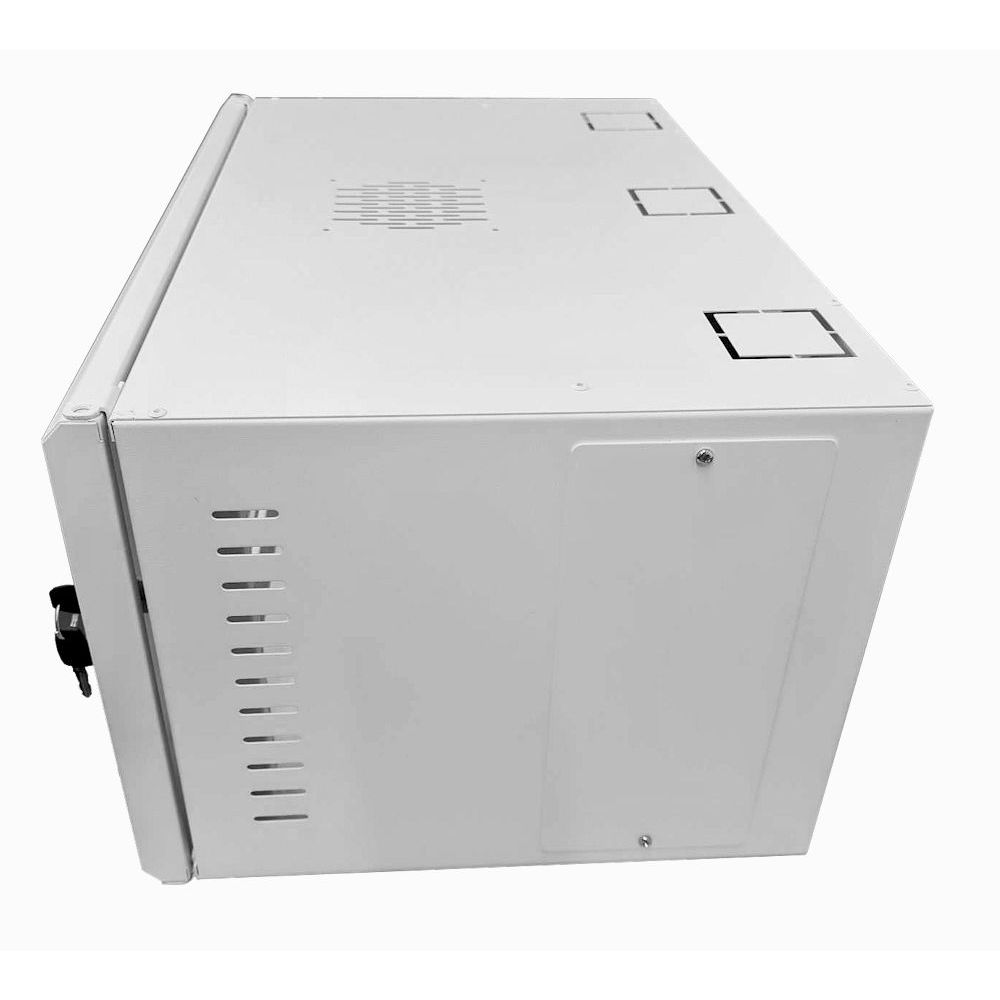 6U 19 Data Rack / Network Cabinet Fixed Front and Adjustable Rear 19 inch Rails 500mm Deep White