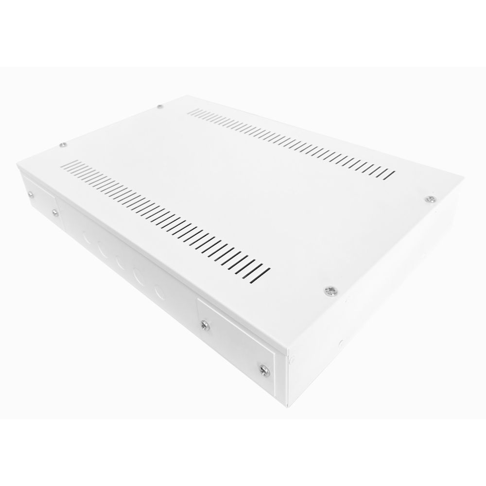 2x 22 Way Module Dins or 1u Wall Box-Universal Adjustable Enclosure-350 Style - White