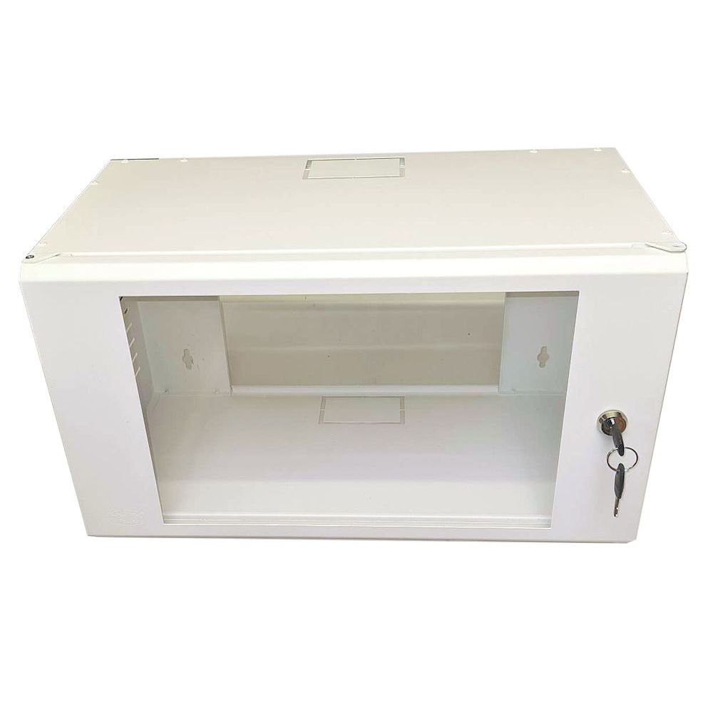 6U 19 inch Data Cabinet Rack / Patching Network Cabinet 270mm Deep White