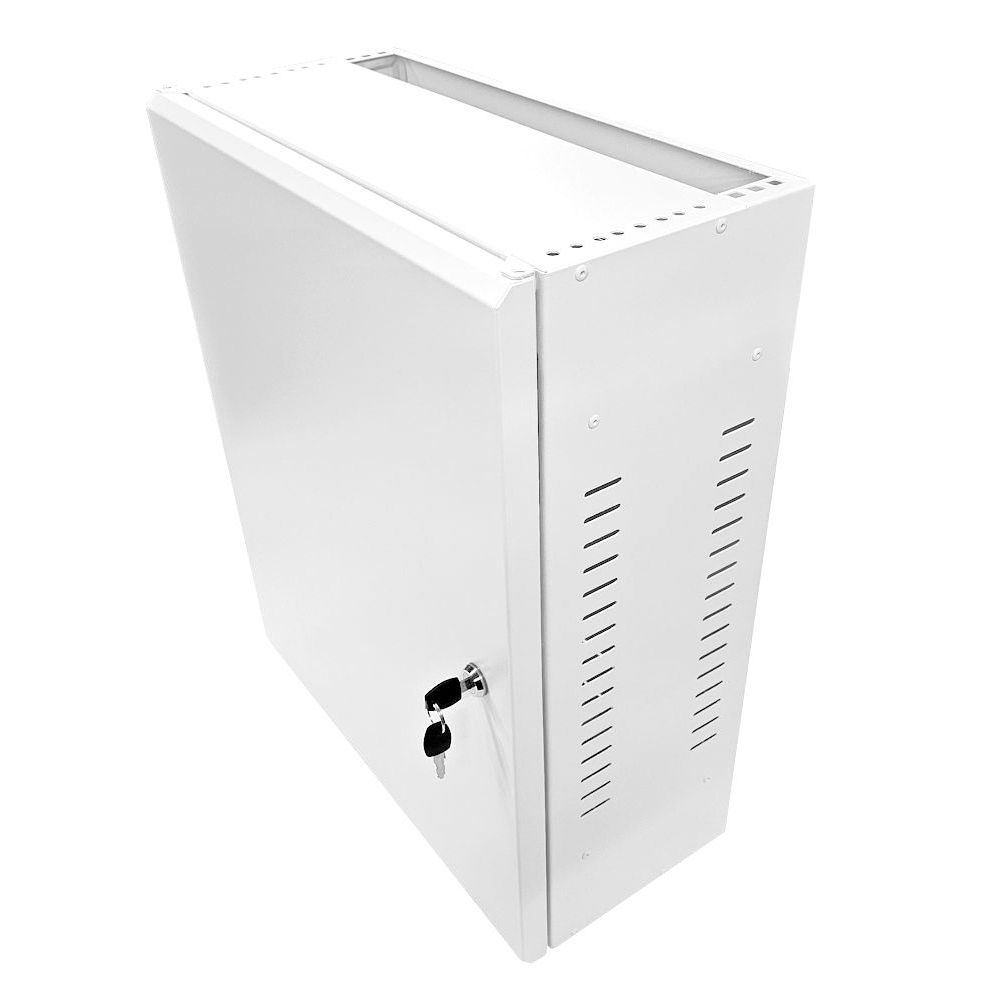 4U 19 Low Profile Vertical Wall Mount Network Cabinet 600 Style-White