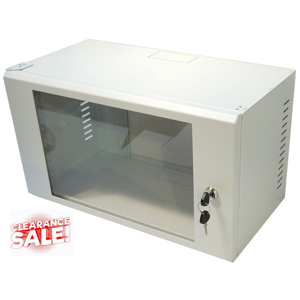 6U 19 inch Data Cabinet Rack / Patching Network Cabinet 375mm Deep Grey
