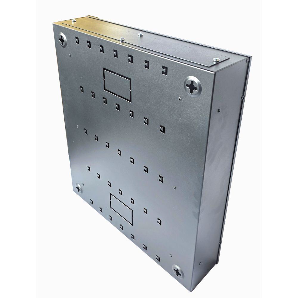 Universal Adjustable Enclosure - 3x 22 Way Module Dins / 2u Wall Box - 600 Style - Black