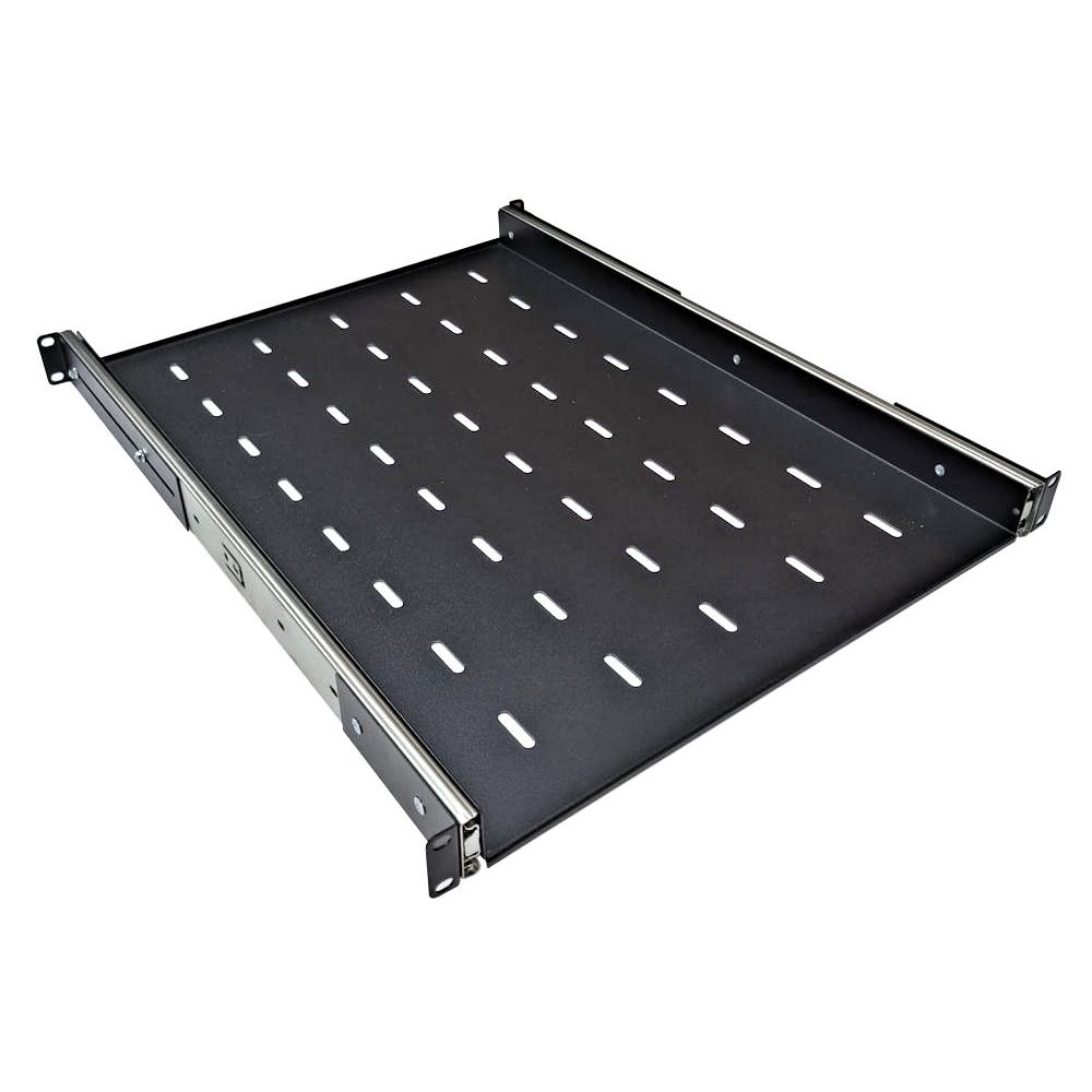 1U 19 inch Rack Mount Sliding Telescopic Shelf 600mm Deep