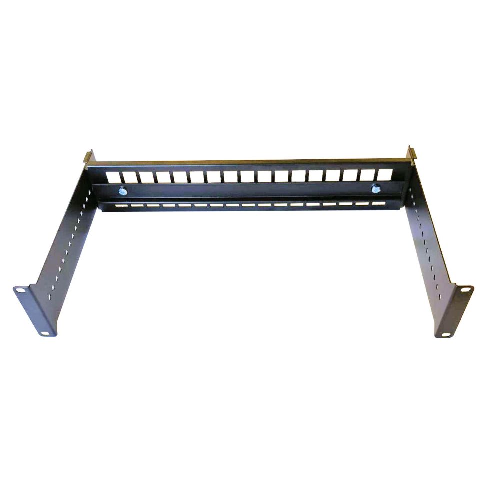 2U 19 Adjustable Rack Mount DIN Rail Panel Bracket