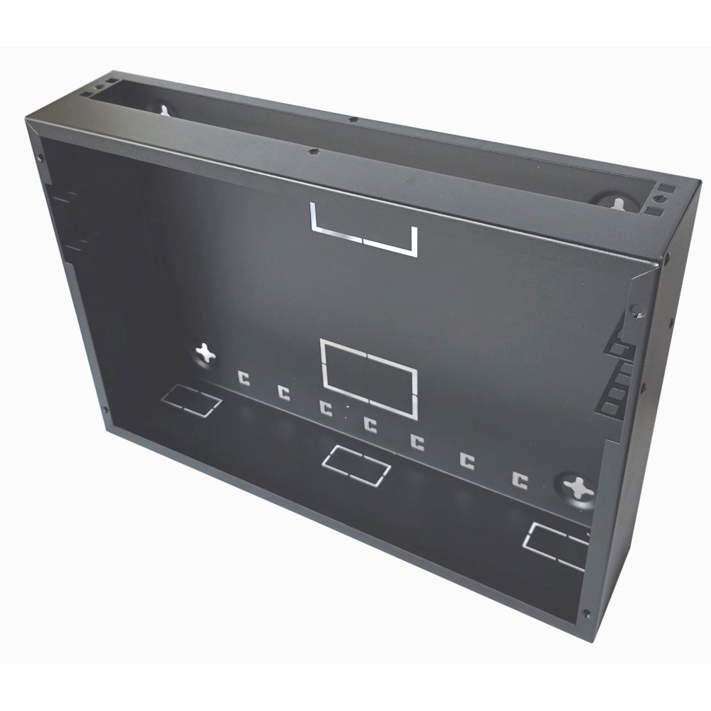 2U 19 inch Vertical Wall Mount Network Enclosure-Cabinet, Black