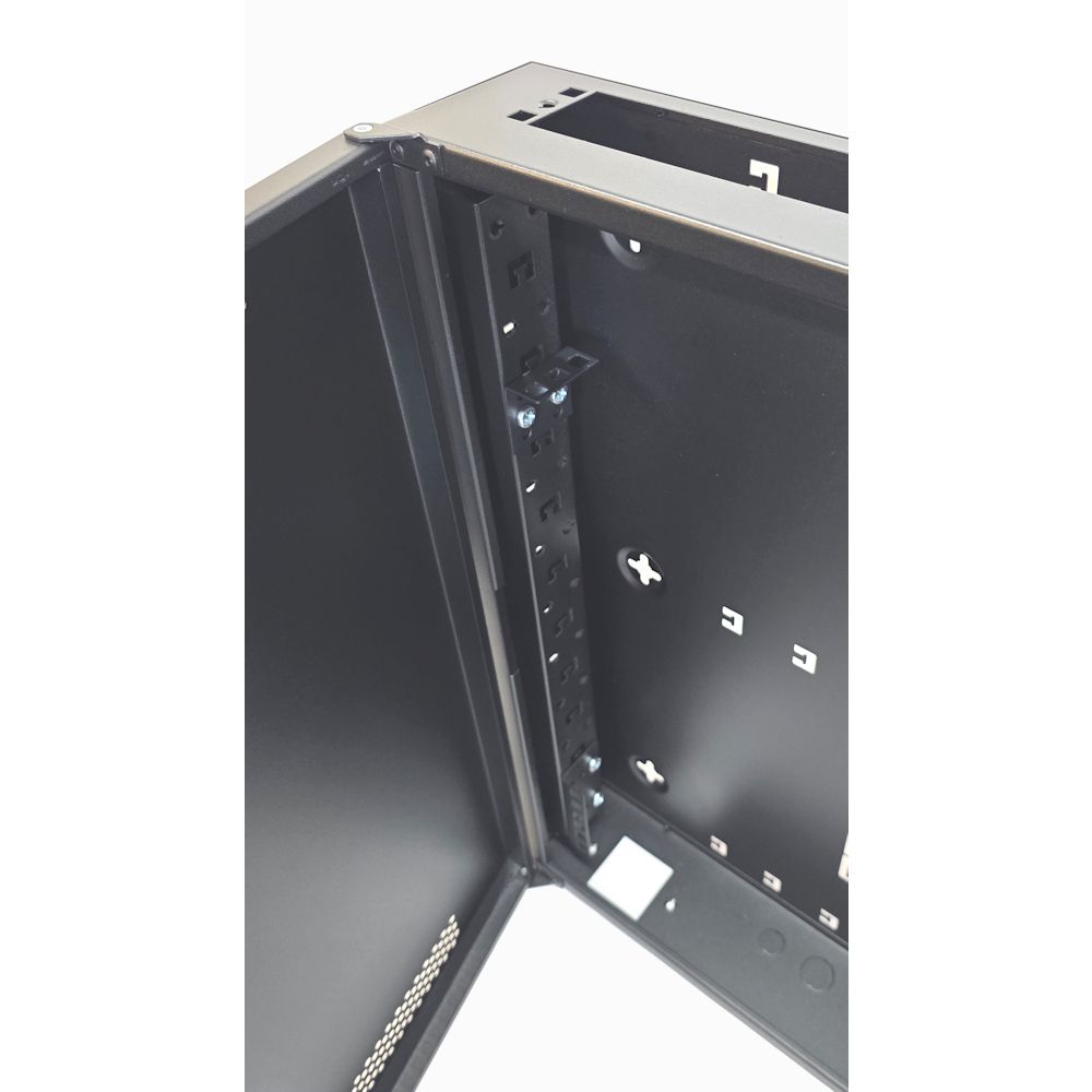 1U 19" Low Profile Vertical Mount - Wall Mount Network / Server Cabinet 600mm Deep - White