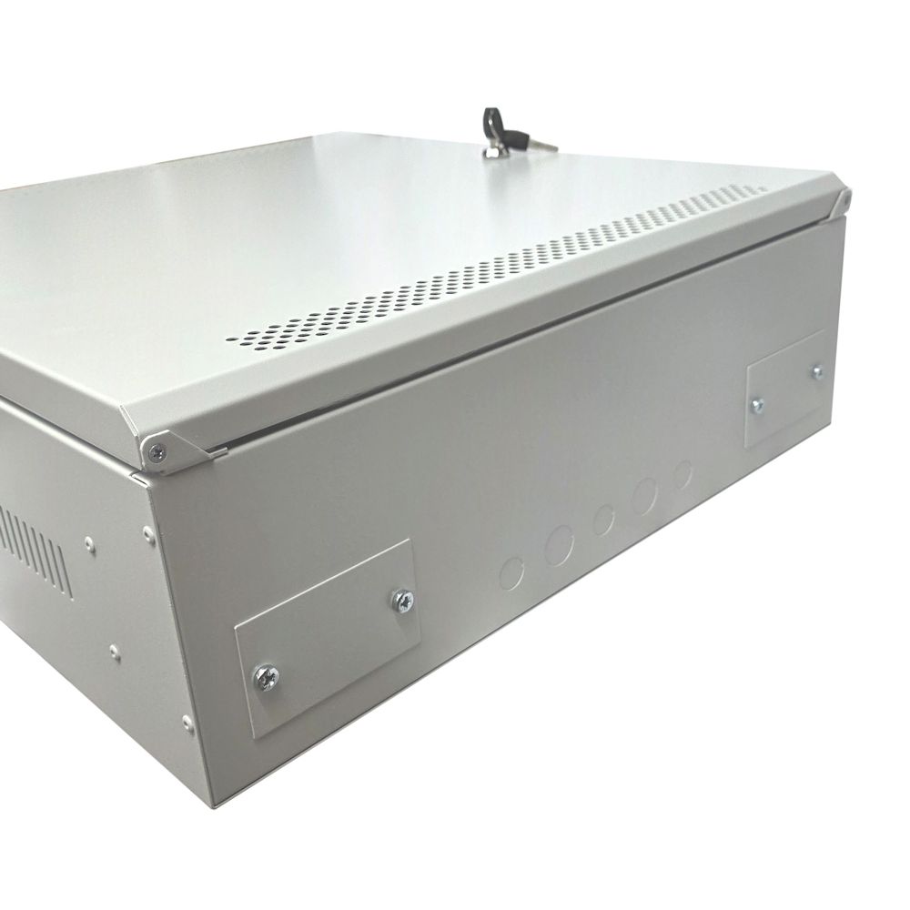 3U 19" Adjustable Low Profile Vertical Mount - Wall Mount Network / Server Cabinet - 600mm Deep-Grey