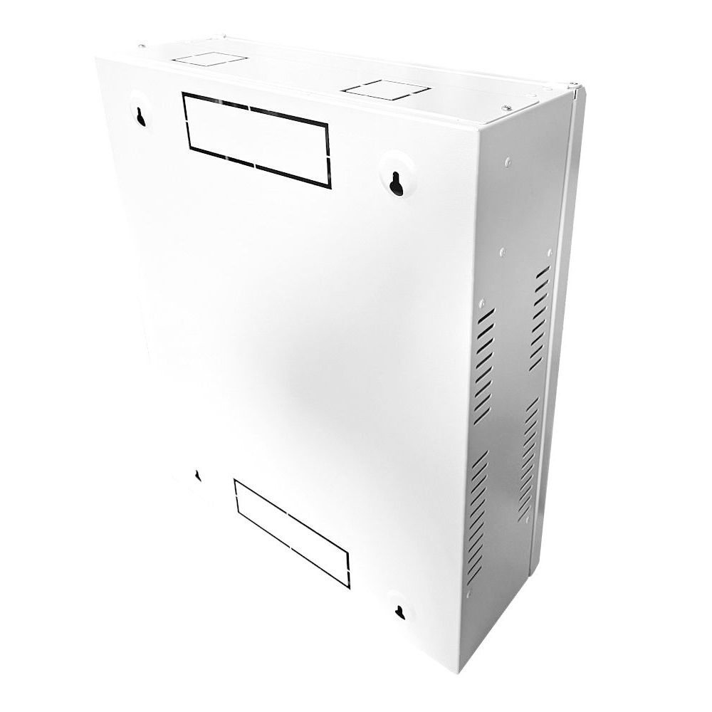 3U 19 Low Profile Vertical Wall Mount Network Cabinet 600 Style - White