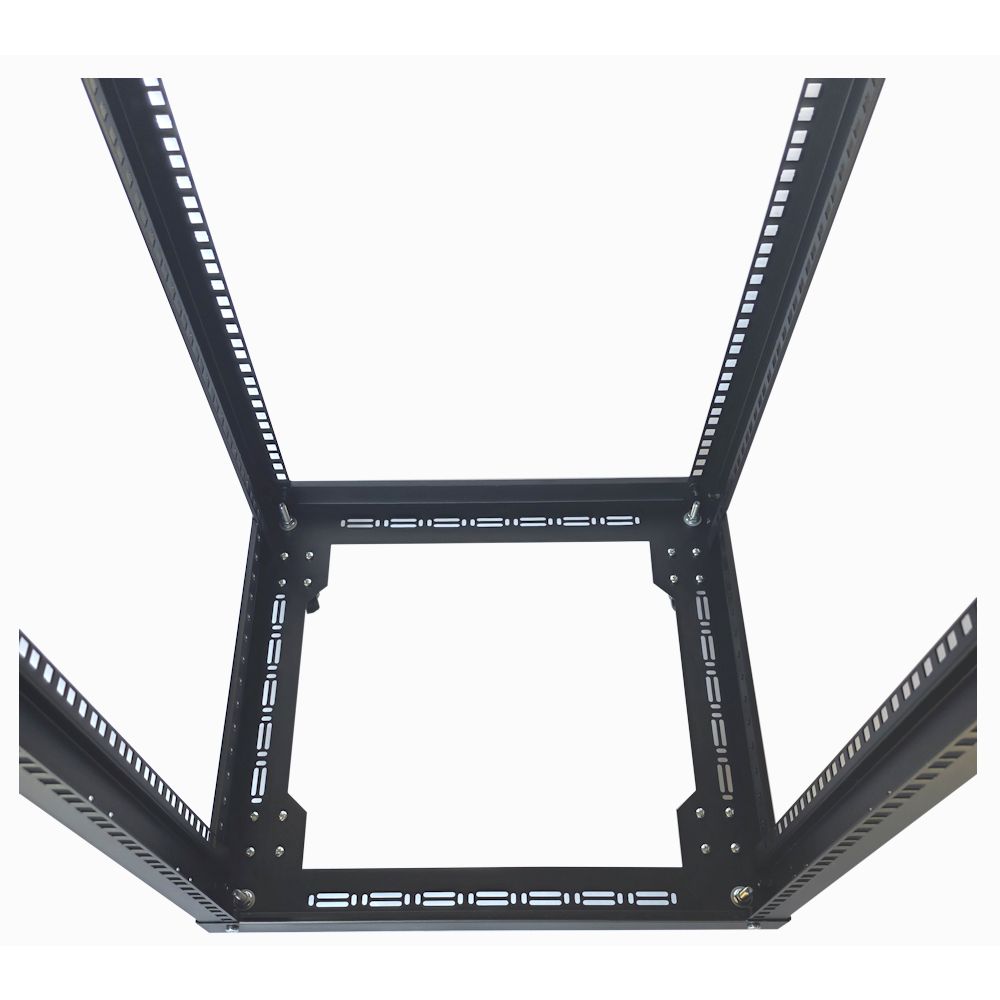 30u 4 Post Open Frame Rack - 19 inch - Heavy Duty - 500mm Deep - Black