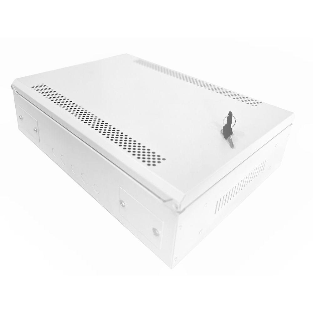 2U 19" Low Profile Vertical Mount - Wall Mount Network / Server Cabinet 400 Style - White