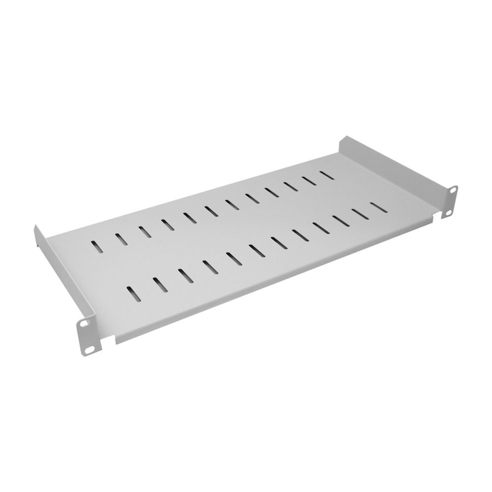 1U Rack Mount Universal Modem Shelf Cantilever Shelf 200mm Deep Light Grey